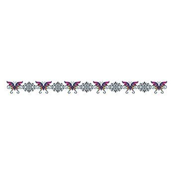 Butterfly Tribal Band Design Water Transfer Temporary Tattoo(fake Tattoo) Stickers NO.13749