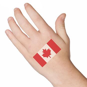 Canadian Flag Design Water Transfer Temporary Tattoo(fake Tattoo) Stickers NO.12747