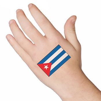 Cuba Flag Design Water Transfer Temporary Tattoo(fake Tattoo) Stickers NO.12746