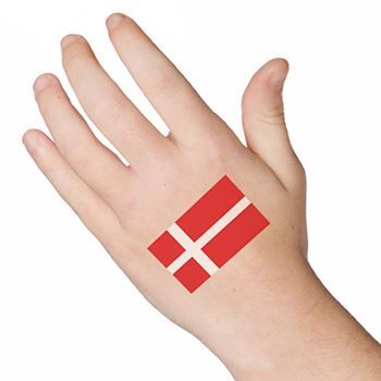 Denmark Flag Design Water Transfer Temporary Tattoo(fake Tattoo) Stickers NO.12790