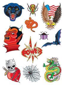 Devils and Dragons Halloween Sheet Design Water Transfer Temporary Tattoo(fake Tattoo) Stickers NO.13299