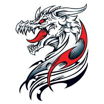 Dracul Dragon Large Design Water Transfer Temporary Tattoo(fake Tattoo) Stickers NO.11980