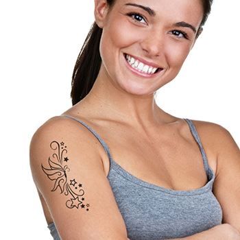 Fashion: Modern Stars & Butterflys Design Water Transfer Temporary Tattoo(fake Tattoo) Stickers NO.13831