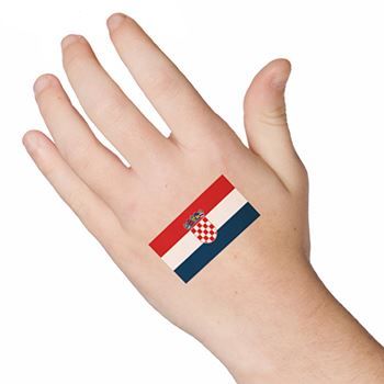 Flag of Croatia Design Water Transfer Temporary Tattoo(fake Tattoo) Stickers NO.12804
