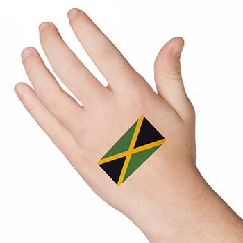 Flag of Jamaica Design Water Transfer Temporary Tattoo(fake Tattoo) Stickers NO.12801