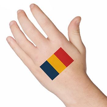 Flag of Romania Design Water Transfer Temporary Tattoo(fake Tattoo) Stickers NO.12807