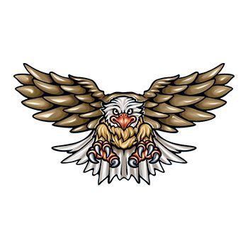 Flying Eagle Design Water Transfer Temporary Tattoo(fake Tattoo) Stickers NO.15020