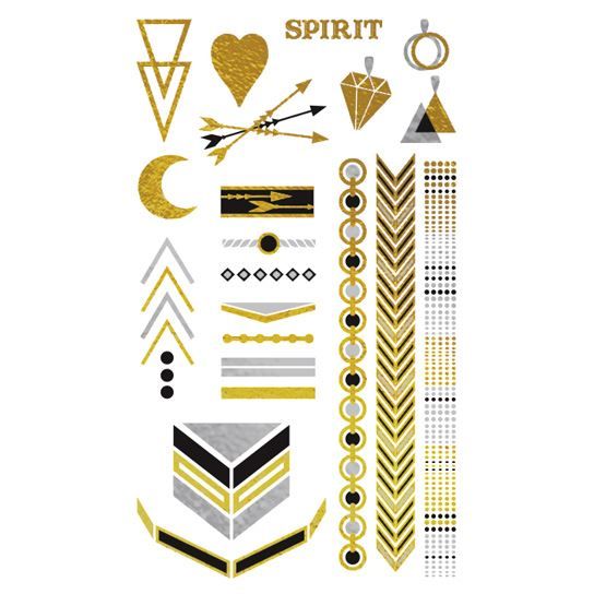 Metallic: Festival Collections Design Water Transfer Temporary Tattoo(fake Tattoo) Stickers NO.12587