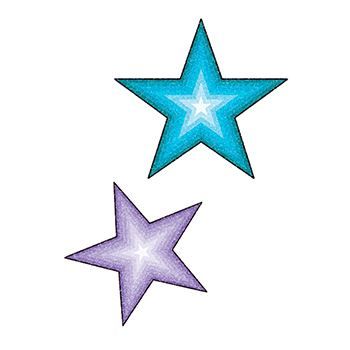 Glitter Purple and Blue Stars Design Water Transfer Temporary Tattoo(fake Tattoo) Stickers NO.14367