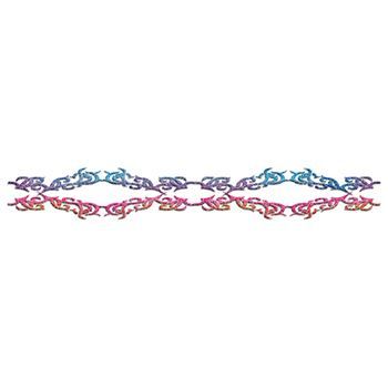 Glitter Red and Blue Barbed Wire Band Design Water Transfer Temporary Tattoo(fake Tattoo) Stickers NO.14382