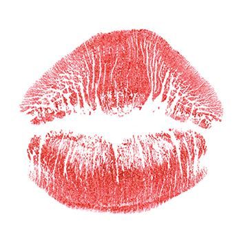 Glitter Red Kiss Lips Design Water Transfer Temporary Tattoo(fake Tattoo) Stickers NO.13470