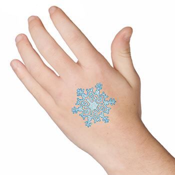 Glitter Snowflake Design Water Transfer Temporary Tattoo(fake Tattoo) Stickers NO.12894
