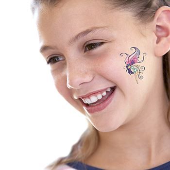 Glitter Winged Fairy Design Water Transfer Temporary Tattoo(fake Tattoo) Stickers NO.11982