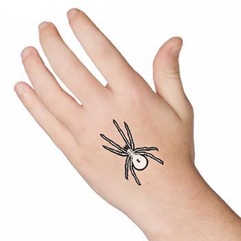 Glow in the Dark Black Spider Design Water Transfer Temporary Tattoo(fake Tattoo) Stickers NO.14429