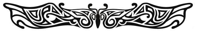 Glow in the Dark Butterfly Band Design Water Transfer Temporary Tattoo(fake Tattoo) Stickers NO.13819