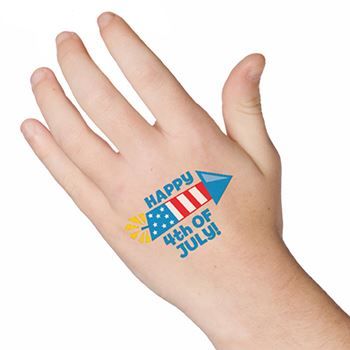 Happy 4th of July Design Water Transfer Temporary Tattoo(fake Tattoo) Stickers NO.12037