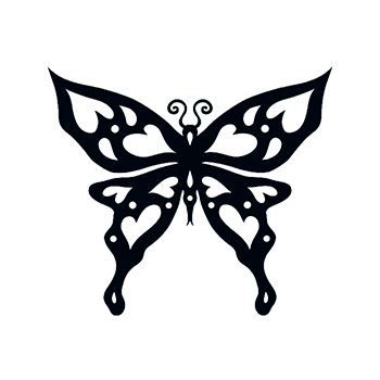 Heart Tribal Butterfly Design Water Transfer Temporary Tattoo(fake Tattoo) Stickers NO.13810