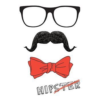 Hip Not Hipsters Design Water Transfer Temporary Tattoo(fake Tattoo) Stickers NO.14261