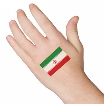 Iran Flag Design Water Transfer Temporary Tattoo(fake Tattoo) Stickers NO.12769