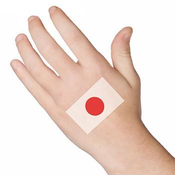 Japan Flag Design Water Transfer Temporary Tattoo(fake Tattoo) Stickers NO.11926
