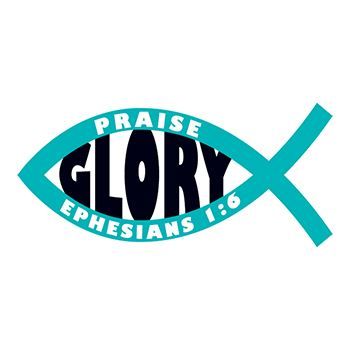 Jesus Fish: Glory Design Water Transfer Temporary Tattoo(fake Tattoo) Stickers NO.12090