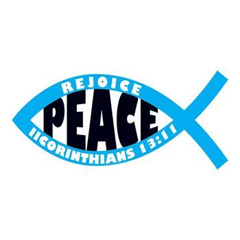 Jesus Fish: Peace Design Water Transfer Temporary Tattoo(fake Tattoo) Stickers NO.12076