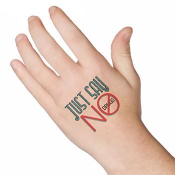 Just Say No Design Water Transfer Temporary Tattoo(fake Tattoo) Stickers NO.13124
