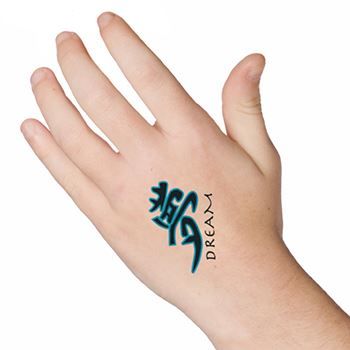 Kanji Dream Design Water Transfer Temporary Tattoo(fake Tattoo) Stickers NO.11856