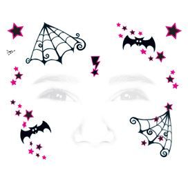 Kid Witch Face Design Water Transfer Temporary Tattoo(fake Tattoo) Stickers NO.13301