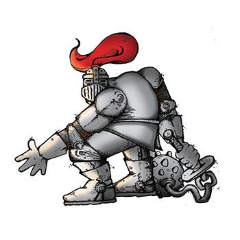 Knight with Mace Design Water Transfer Temporary Tattoo(fake Tattoo) Stickers NO.13102