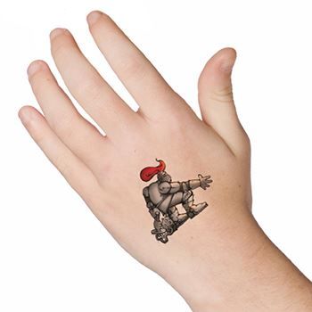 Knight with Mace Design Water Transfer Temporary Tattoo(fake Tattoo) Stickers NO.13102