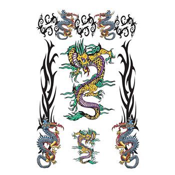Large Tribal Dragons Design Water Transfer Temporary Tattoo(fake Tattoo) Stickers NO.11989