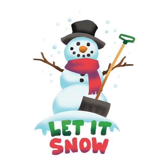 Let It Snow Design Water Transfer Temporary Tattoo(fake Tattoo) Stickers NO.12857