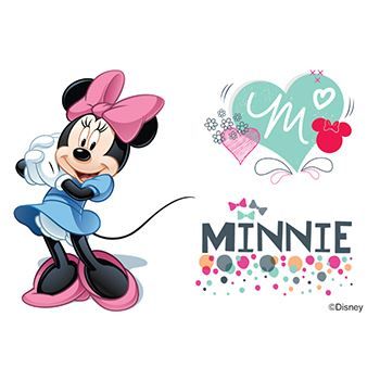 Minnie Mouse Set ofs Design Water Transfer Temporary Tattoo(fake Tattoo) Stickers NO.13990