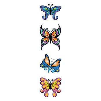 Modern Butterflies Design Water Transfer Temporary Tattoo(fake Tattoo) Stickers NO.13764