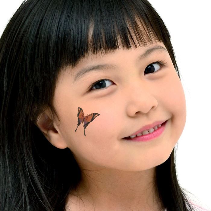 Monarch Butterfly Angled Design Water Transfer Temporary Tattoo(fake Tattoo) Stickers NO.13770