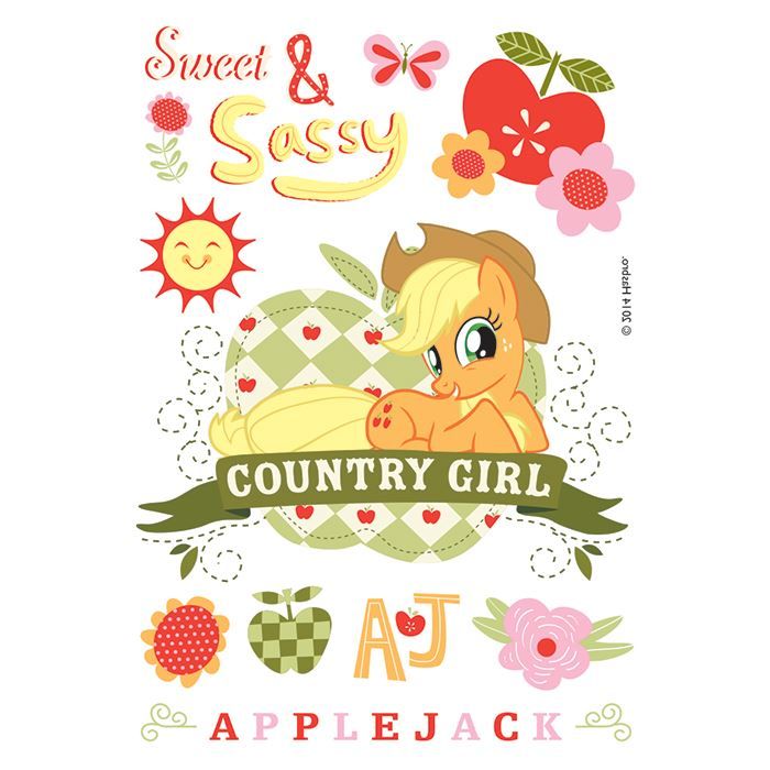 My Little Pony: Sweet and Sassy Applejack Design Water Transfer Temporary Tattoo(fake Tattoo) Stickers NO.14060