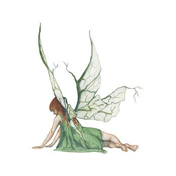 Mythical Green Fairy Nymph Design Water Transfer Temporary Tattoo(fake Tattoo) Stickers NO.11918