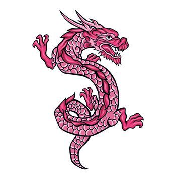 Mythical Red Dragon Design Water Transfer Temporary Tattoo(fake Tattoo) Stickers NO.11906