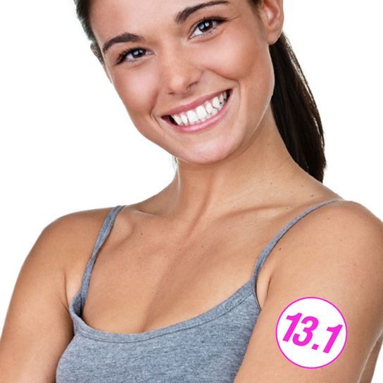 Neon Pink Half Marathon Design Water Transfer Temporary Tattoo(fake Tattoo) Stickers NO.14475