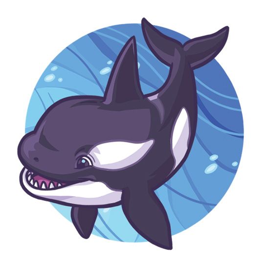 Orca Whale Design Water Transfer Temporary Tattoo(fake Tattoo) Stickers NO.13516