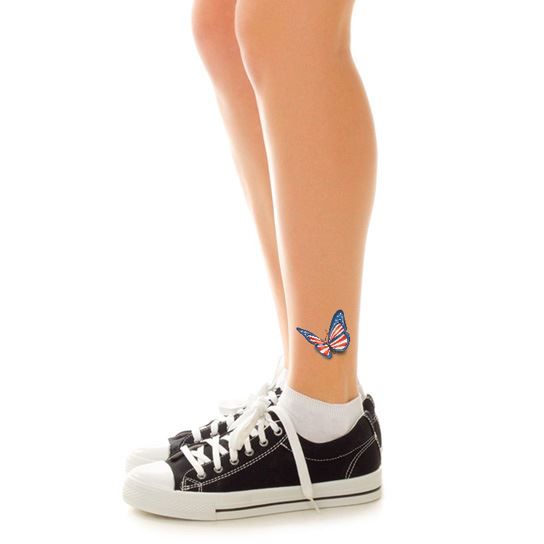 Patriotic Butterfly Design Water Transfer Temporary Tattoo(fake Tattoo) Stickers NO.12836