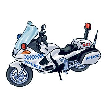 Police Motorcycle Design Water Transfer Temporary Tattoo(fake Tattoo) Stickers NO.13886