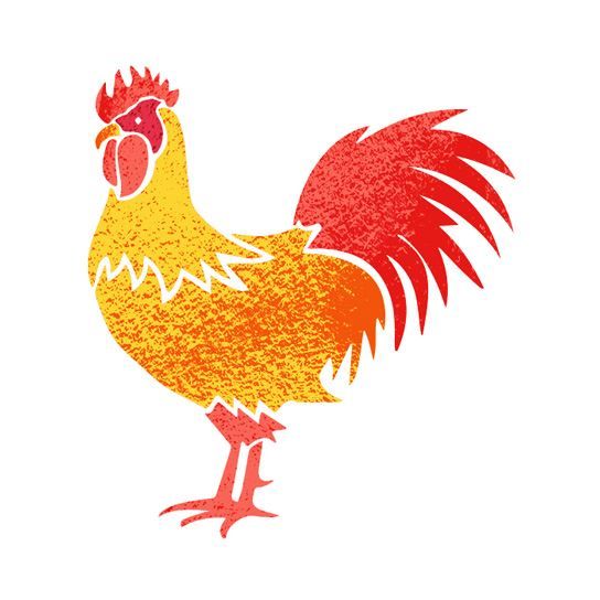 Metallic Rooster Design Water Transfer Temporary Tattoo(fake Tattoo) Stickers NO.12544