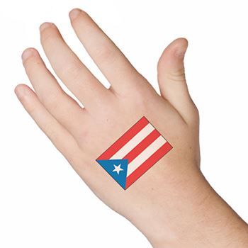Puerto Rico Country Flag Design Water Transfer Temporary Tattoo(fake Tattoo) Stickers NO.12758