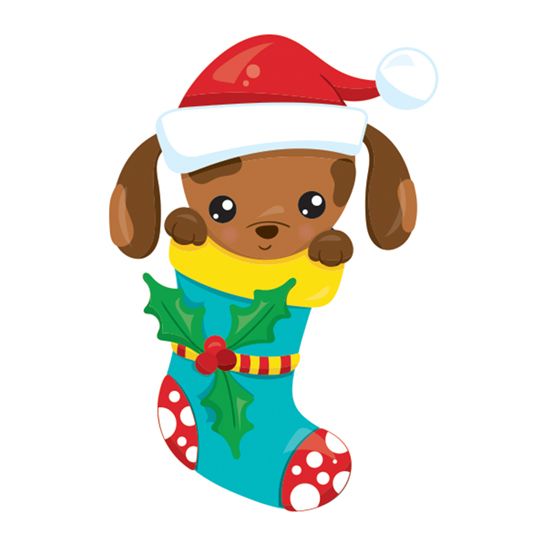 Puppy in a Stocking Design Water Transfer Temporary Tattoo(fake Tattoo) Stickers NO.12864