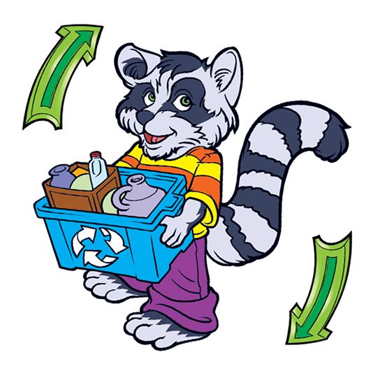 Raccoon Recycler Design Water Transfer Temporary Tattoo(fake Tattoo) Stickers NO.13930
