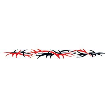 Red and Black Thorns Band Design Water Transfer Temporary Tattoo(fake Tattoo) Stickers NO.12316