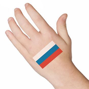 Russia Flag Design Water Transfer Temporary Tattoo(fake Tattoo) Stickers NO.12754
