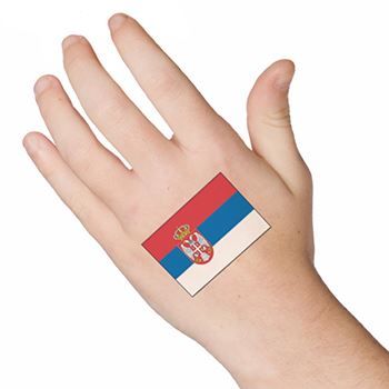 Serbia Flag Design Water Transfer Temporary Tattoo(fake Tattoo) Stickers NO.12760